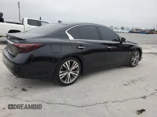 2020 Infiniti Q50 3.0t SPORT with VIN JN1EV7AP7LM200272, listed as a Copart auction lot 46781145 with 58,814 mi miles and Salvage Title. Bid and sale history available at carsss.com. Image 3.