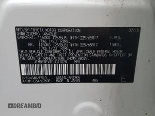 2015 Toyota RAV4 LE с VIN JTMBFREV1FJ041028, выставлен на аукционе Copart как лот 57437305 с пробегом 104 420 миль миль и Списание • Salvage title. История ставок и продаж доступна на DreamBid. Изображение 12.