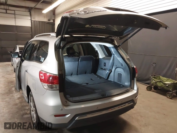 2014 Nissan Pathfinder S with VIN 5N1AR2MM8EC603377, listed as a IAAI auction lot 42259958 with 95,626 mi miles and . Bid and sale history available at DreamBid. Image 3.