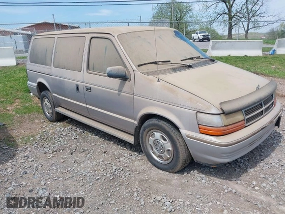 1991 Dodge Grand Caravan with VIN 1B4GK54R6MX632977, listed as a IAAI auction lot 42063934 with 130,812 mi miles and . Bid and sale history available at DreamBid. Image 1.