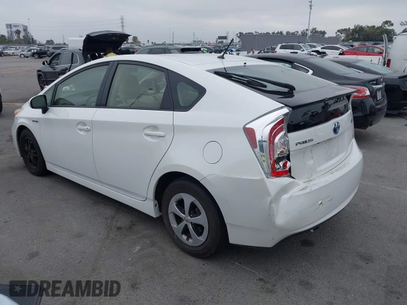 2015 Toyota Prius Four with VIN JTDKN3DU5F0410147, listed as a IAAI auction lot 42593422 with 12,537 mi miles and . Bid and sale history available at DreamBid. Image 3.