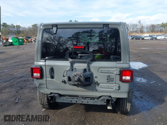 2021 Jeep Wrangler Unlimited Willys Sport with VIN 1C4HJXDGXMW767633, listed as a IAAI auction lot 41700168 with 37,994 mi miles and . Bid and sale history available at DreamBid. Image 16.