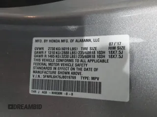 2018 Honda Odyssey EX-L с VIN 5FNRL6H76JB019769, выставлен на аукционе IAAI как лот 42213596 с пробегом 91 725 миль миль и . История ставок и продаж доступна на DreamBid. Изображение 9.