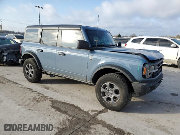 2024 Ford Bronco Big Bend z VIN 1FMDE7BH7RLA03788, wystawiony jako Copart lot #48574295 z przebiegiem 10 597 mil mil oraz Szkoda całkowita • Salvage title. Historia ofert i sprzedaży dostępna na DreamBid. Obrazek 4.