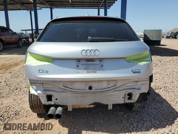 2018 Audi Q3 Premium with VIN WA1ECCFS0JR004256, listed as a Copart auction lot 56906885 with 66,581 mi miles and Salvage title. Bid and sale history available at DreamBid. Image 6.