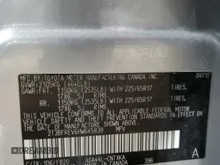 2017 Toyota RAV4 LE z VIN 2T3BFREV6HW645839, wystawiony jako Copart lot #60615335 z przebiegiem 132 243 mil mil oraz Szkoda całkowita • Salvage title. Historia ofert i sprzedaży dostępna na DreamBid. Obrazek 13.