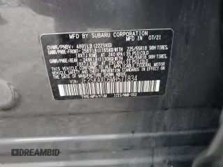 2021 Subaru Forester Touring with VIN JF2SKAXC6MH571834, listed as a Copart auction lot 61238315 with Not provided miles and Salvage title. Bid and sale history available at DreamBid. Image 13.