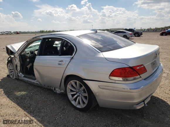 2008 BMW 7 Series 750Li with VIN WBAHN83528DT77781, listed as a Copart auction lot 69617093 with 0 mi miles and Salvage Title. Bid and sale history available at carsss.com. Image 2.