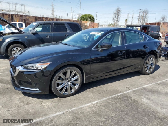 2018 Mazda Mazda6 Grand Touring Reserve with VIN JM1GL1WY8J1300177, listed as a Copart auction lot 48551285 with 69,496 mi miles and Salvage Title. Bid and sale history available at carsss.com. Image 1.