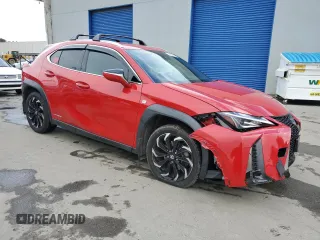 2021 Lexus UX with VIN JTHE9JBH9M2045144, listed as a Copart auction lot 43860725 with 73,246 mi miles and Salvage Title. Bid and sale history available at carsss.com. Image 4.