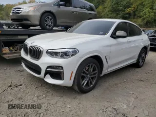 2020 BMW X4 M40i with VIN 5UX2V5C04L9C56582, listed as a Copart auction lot 72743394 with 44,351 mi miles and Non Repairable. Bid and sale history available at carsss.com. Image 1.