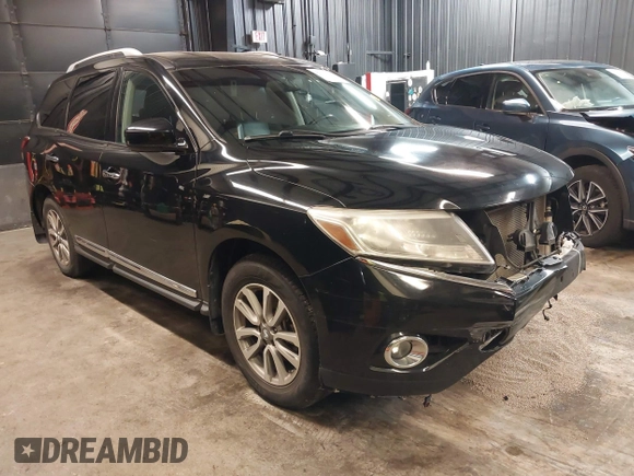 2014 Nissan Pathfinder S with VIN 5N1AR2MM6EC653663, listed as a IAAI auction lot 42315157 with 108,588 mi miles and . Bid and sale history available at DreamBid. Image 1.