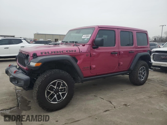 2024 Jeep Wrangler Rubicon with VIN 1C4PJXFG9RW346079, listed as a Copart auction lot 44136565 with 2,447 mi miles and Salvage Title. Bid and sale history available at DreamBid. Image 1.