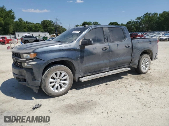 2021 Chevrolet Silverado 1500 Custom with VIN 1GCPWBEK1MZ241845, listed as a Copart auction lot 52790415 with 133,480 mi miles and Salvage Title. Bid and sale history available at DreamBid. Image 1.