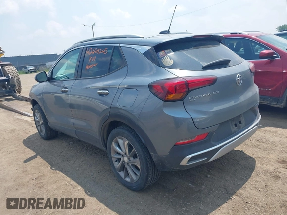 2021 Buick Encore GX Essence with VIN KL4MMGSL3MB134429, listed as a IAAI auction lot 42469245 with 49,427 mi miles and . Bid and sale history available at DreamBid. Image 3.