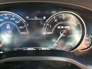 2020 BMW X3 M Competition with VIN 5YMTS0C05L9B85627, listed as a Copart auction lot 77110084 with 28,525 mi miles and Salvage Title. Bid and sale history available at carsss.com. Image 9.