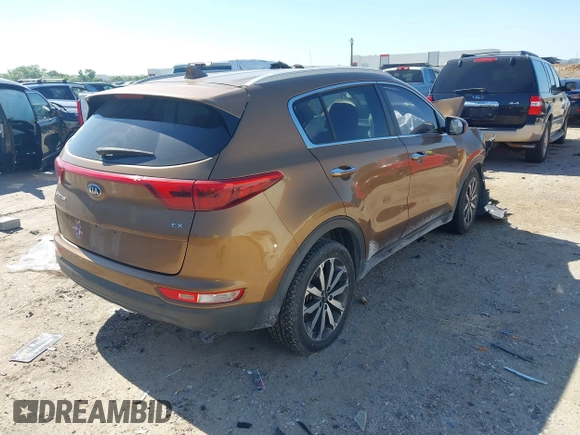 2017 Kia Sportage EX with VIN KNDPN3AC9H7074904, listed as a IAAI auction lot 42228027 with 129,067 mi miles and . Bid and sale history available at DreamBid. Image 4.