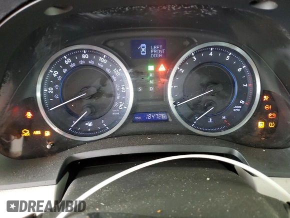 2012 Lexus IS 250 with VIN JTHBF5C26C5181502, listed as a Copart auction lot 47047335 with 184,726 mi miles and Salvage Title. Bid and sale history available at DreamBid. Image 9.