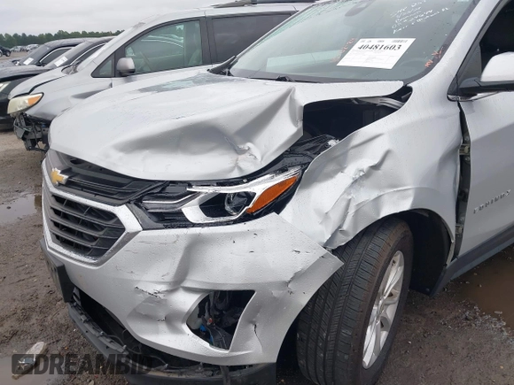 2020 Chevrolet Equinox LT with VIN 3GNAXKEV5LL257220, listed as a IAAI auction lot 40481603 with 51,967 mi miles. Bid and sale history available at carsss.com. Image 6.