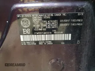 2018 Toyota RAV4 XLE с VIN 2T3WFREV1JW455518, выставлен на аукционе Copart как лот 57533645 с пробегом 84 485 миль миль и Чистый • Clean title. История ставок и продаж доступна на DreamBid. Изображение 14.