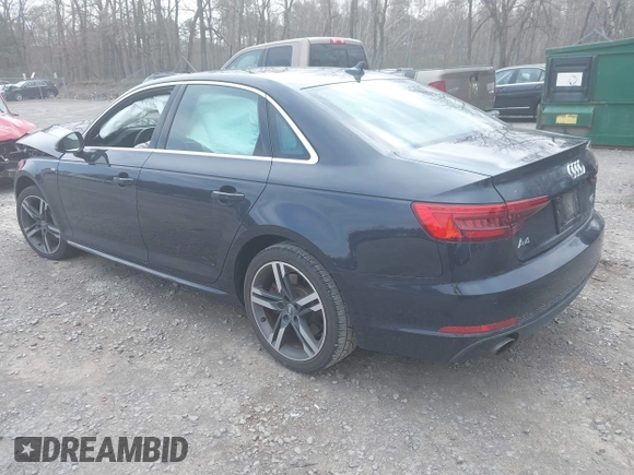 2017 Audi A4 Premium Plus with VIN WAUENAF45HN019873, listed as a IAAI auction lot 42081103 with 103,041 mi miles. Bid and sale history available at carsss.com. Image 3.