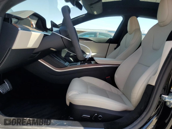 2022 Tesla Model S with VIN 5YJSA1E58NF463934, listed as a Copart auction lot 52435155 with 18,954 mi miles and Salvage Title. Bid and sale history available at DreamBid. Image 7.
