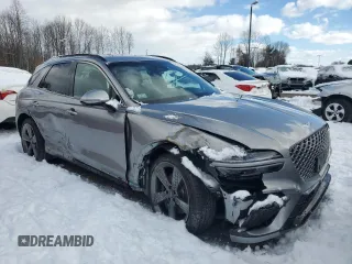 2022 Genesis GV70 Sport with VIN KMUMCDTC8NU022430, listed as a Copart auction lot 42189715 with 8,291 mi miles and Salvage title. Bid and sale history available at DreamBid. Image 4.