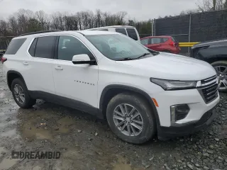 2022 Chevrolet Traverse LT Cloth with VIN 1GNEVMKW7NJ190372, listed as a Copart auction lot 44315595 with 19,791 mi miles and Salvage Title. Bid and sale history available at carsss.com. Image 4.