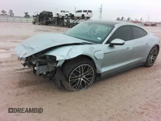 2021 Porsche Taycan with VIN WP0AA2Y14MSA18735, listed as a Copart auction lot 72616054 with Not Provided miles and Salvage Title. Bid and sale history available at DreamBid. Image 1.