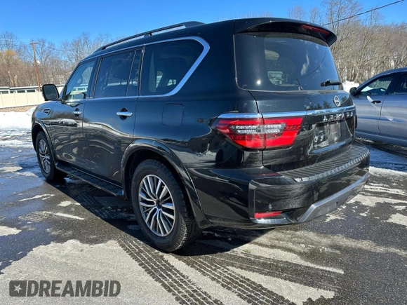 2023 Nissan Armada SL z VIN JN8AY2BA0P9401895, wystawiony jako Copart lot #46125965 z przebiegiem 60 906 mil mil oraz Czysty tytuł • Clean title. Historia ofert i sprzedaży dostępna na DreamBid. Obrazek 2.