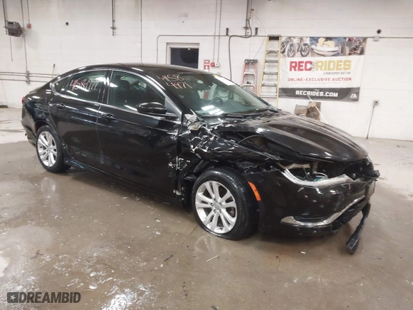 2015 Chrysler 200 Limited with VIN 1C3CCCAB9FN503886, listed as a IAAI auction lot 41584971 with 126,206 mi miles. Bid and sale history available at carsss.com. Image 1.