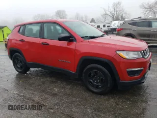 2017 Jeep Compass Sport with VIN 3C4NJCAB7HT668302, listed as a Copart auction lot 86572424 with 217,437 mi miles and Salvage Title. Bid and sale history available at carsss.com. Image 4.