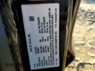 2022 Tesla Model 3 with VIN 5YJ3E1EA6NF191129, listed as a Copart auction lot 49474935 with 155,264 mi miles and Clean Title. Bid and sale history available at carsss.com. Image 12.