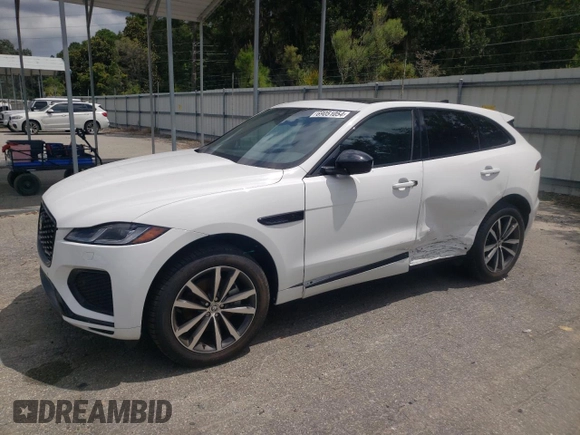 2024 Jaguar F-Pace R-Dynamic S z VIN SADCT2EX5RA722985, wystawiony jako Copart lot #69051054 z przebiegiem 6 691 mil mil oraz Szkoda całkowita • Salvage title. Historia ofert i sprzedaży dostępna na DreamBid. Obrazek 1.