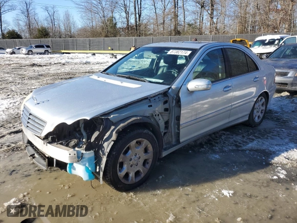 2006 Mercedes-Benz C 280 Luxury with VIN WDBRF92H66F779308, listed as a Copart auction lot 87382174 with 146,459 mi miles and Salvage Title. Bid and sale history available at DreamBid. Image 1.