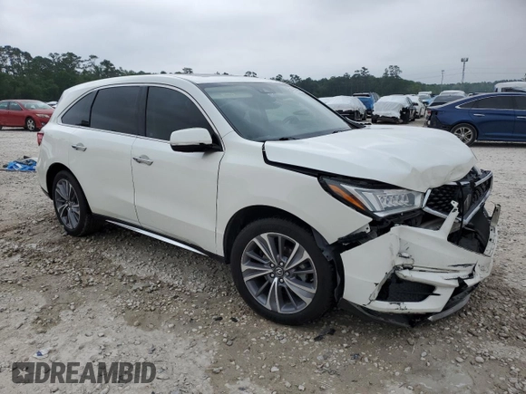 2018 Acura MDX Technology with VIN 5J8YD3H5XJL007600, listed as a Copart auction lot 51419945 with 103,653 mi miles and Salvage title. Bid and sale history available at DreamBid. Image 4.