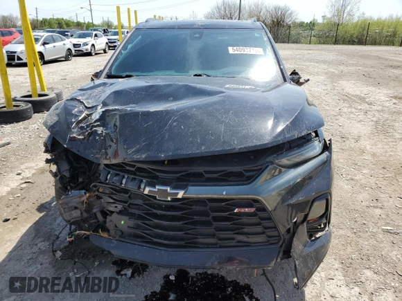 2019 Chevrolet Blazer RS with VIN 3GNKBJRS7KS634910, listed as a Copart auction lot 54093715 with 168,518 mi miles and Salvage title. Bid and sale history available at DreamBid. Image 5.