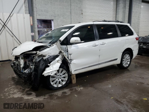 2015 Toyota Sienna Ltd with VIN 5TDDK3DC2FS098083, listed as a Copart auction lot 41796635 with 140,381 mi miles and Salvage Title. Bid and sale history available at carsss.com. Image 1.