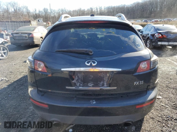 2006 Infiniti FX35 with VIN JNRAS08U86X100515, listed as a Copart auction lot 86855974 with 190,150 mi miles and Salvage Title. Bid and sale history available at carsss.com. Image 6.