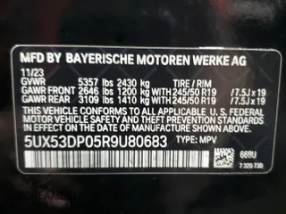 2024 BMW X3 xDrive30i z VIN 5UX53DP05R9U80683, wystawiony jako Copart lot #55449635 z przebiegiem 17 540 mil mil oraz Szkoda całkowita • Salvage title. Historia ofert i sprzedaży dostępna na DreamBid. Obrazek 13.