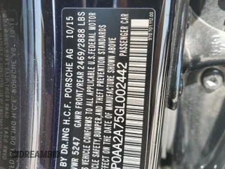 2016 Porsche Panamera 4 z VIN WP0AA2A75GL002442, wystawiony jako Copart lot #50608145 z przebiegiem 57 217 mil mil oraz Szkoda całkowita • Salvage title. Historia ofert i sprzedaży dostępna na DreamBid. Obrazek 12.