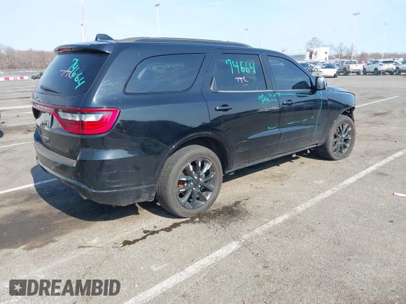 2017 Dodge Durango GT with VIN 1C4RDJDG4HC820486, listed as a IAAI auction lot 41784193 with 93,494 mi miles and . Bid and sale history available at carsss.com. Image 4.