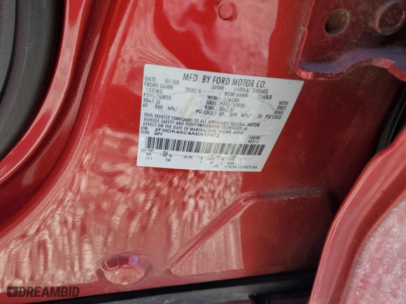2010 Ford Edge Sport with VIN 2FMDK4AC4ABA17472, listed as a Copart auction lot 41753415 with 218,641 mi miles and Salvage Title. Bid and sale history available at carsss.com. Image 15.
