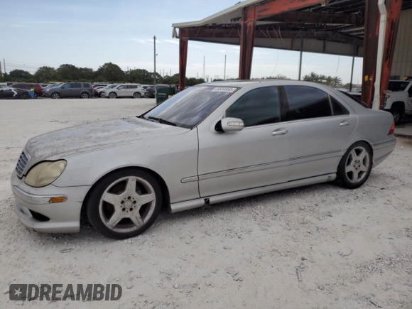 2003 Mercedes-Benz S-Class 5.0L with VIN WDBNG75J73A342974, listed as a Copart auction lot 49334955 with 134,905 mi miles and Clean Title. Bid and sale history available at carsss.com. Image 1.