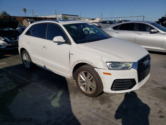 2018 Audi Q3 Premium with VIN WA1BCCFS3JR024391, listed as a Copart auction lot 49513295 with 23662 miles and Salvage Title. Bid and sale history available at carsss.com. Image 4.