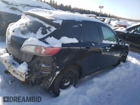 2013 Mazda 3 GX with VIN JM1BL1KF5D1768032, listed as a Copart auction lot 88045205 with 229,242 mi miles and Salvage Title. Bid and sale history available at carsss.com. Image 3.