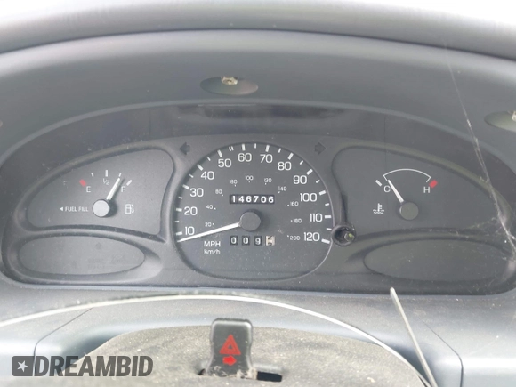 1999 Ford Escort SE with VIN 3FAFP15PXXR161344, listed as a IAAI auction lot 42116579 with 146,706 mi miles. Bid and sale history available at carsss.com. Image 7.