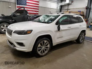 2019 Jeep Cherokee Overland with VIN 1C4PJMJN5KD173943, listed as a Copart auction lot 48350505 with 54,917 mi miles and Salvage title. Bid and sale history available at DreamBid. Image 1.