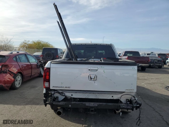 2023 Honda Ridgeline Black Edition with VIN 5FPYK3F88PB018499, listed as a Copart auction lot 85121544 with 11,144 mi miles and Salvage Title. Bid and sale history available at carsss.com. Image 6.