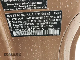 2013 Porsche Boxster S with VIN WP0CB2A85DS132155, listed as a Copart auction lot 89002615 with 61,102 mi miles and Non Repairable. Bid and sale history available at carsss.com. Image 12.